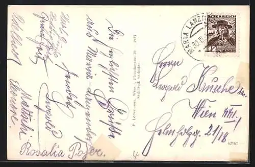 AK Maria Lanzendorf, Partie am Kalvarienberg