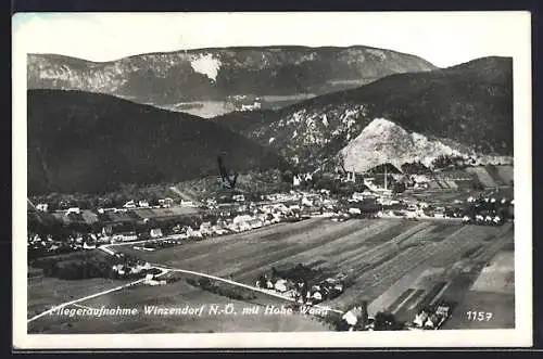 AK Winzendorf /N.-Ö., Ortsansicht und Hohe Wand