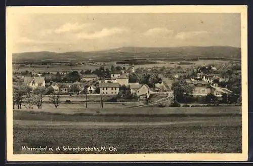 AK Winzendorf a. d. Schneebergbahn, Generalansicht des Ortes