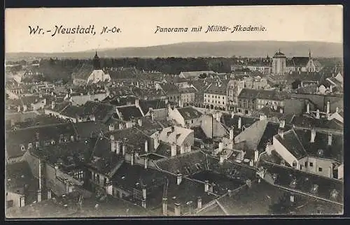 AK Wr.-Neustadt, Panorama mit Militär-Akademie