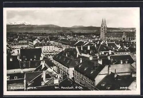 AK Wr. Neustadt, Panorama mit Schneeberg