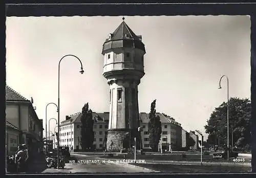 AK Wiener Neustadt, Wasserturm, Strassenpartie