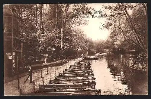 AK Berlin, Bootstation im Tiergarten