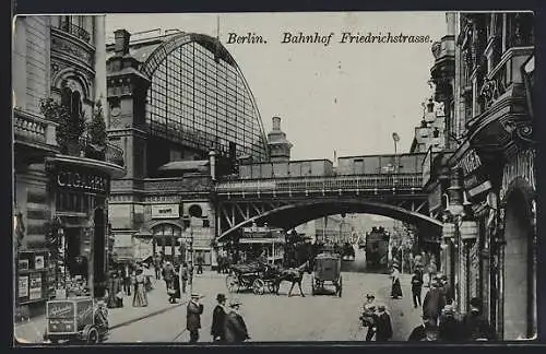 AK Berlin, Bahnhof Friedrichstrasse mit Cigarren-Geschäft