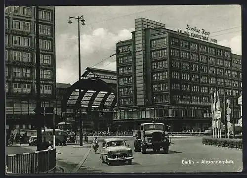 AK Berlin, Autos auf dem Alexanderplatz