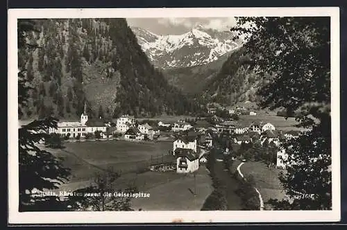 AK Mallnitz /Kärnten, Ortsansicht gegen die Geiselspitze