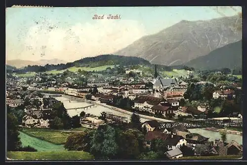 AK Bad Ischl, Totalansicht vom Berg aus