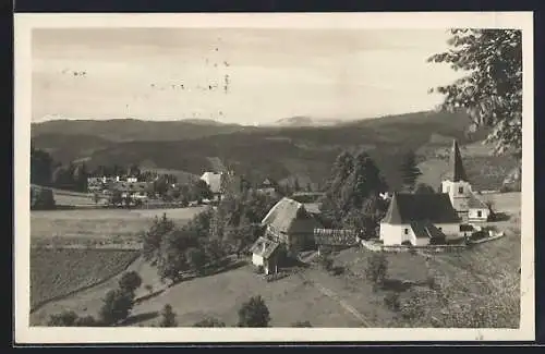 AK Trahütten b. Deuschlaudsberg, Ortsansicht im Bergidyll