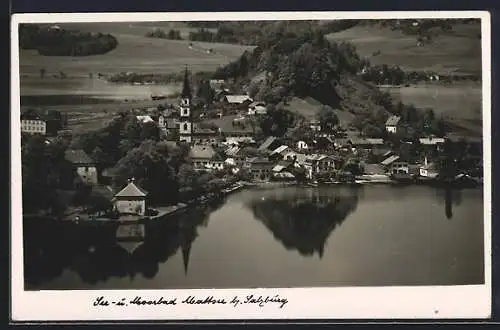 AK Mattsee b. Salzburg, Ortsansicht am Wasser