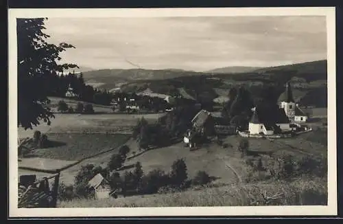 AK Trahütten b. Deuschlaudsberg, Ortsansicht mit der Kirche