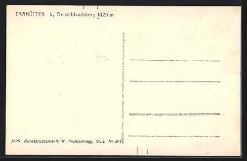 AK Trahütten b. Deuschlaudsberg, Ortsansicht mit der Kirche