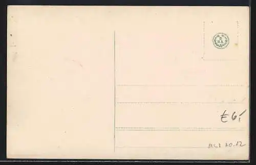 AK Panzerkreuzer S. M. S. Fürst Blücher gibt Volldampf, Passepartout mit Reichskriegsflagge