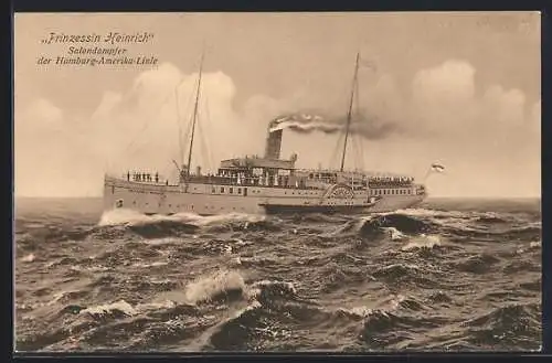 AK Passagierschiff Salondampfer Prinzessin Heinrich der HAL in Fahrt