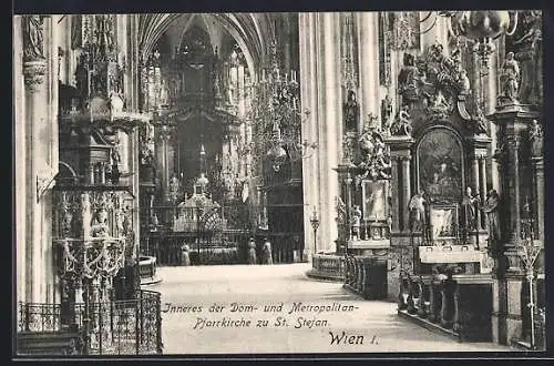 AK Wien, Dom- u- Metropolitan-Pfarrkirche St. Stefan, Inneres