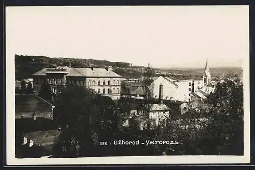 AK Uzhorod, Ortspartie aus der Vogelschau