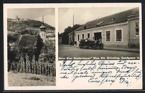 AK Wien, Grinzing, Gasthaus Beim Klan Rockenbauer, Sandgasse 14