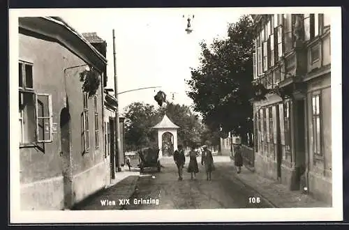 AK Wien, Grinzing, Gasthaus mit Strassenpartie