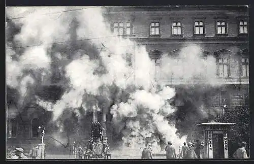 AK Wien, Schreckenstage am 15. und 16. Juli 1927, Brand des Justizpalastes