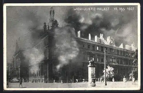 AK Wien, Der brennende Justizpalast 1927