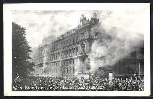 AK Wien, Brand des Justizpalastes am 15. u. 16. Juli 1927