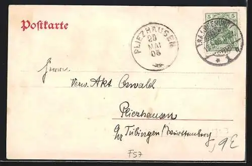 AK Saargemünd, Postamt u. Neubrückenstrasse