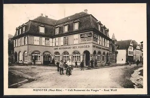 AK Munster /Haut-Rhin, Café Restaurant des Vosges, René Wolff