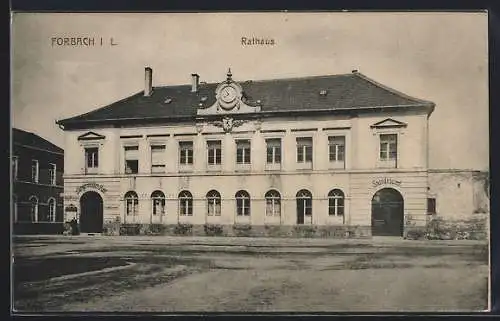 AK Forbach i. L., Partie am Rathaus