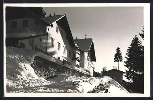 AK Heilig Wasser, Ortsansicht im Winter