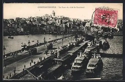 AK Constantinople, Le Pont du cote de Stamboul