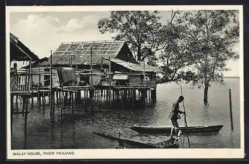 AK Pasir Panjang, Malay House, Haus auf Stelzen im Wasser