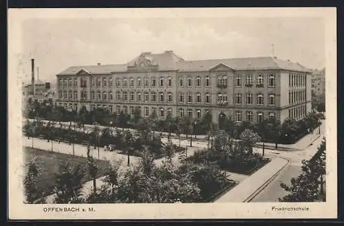 AK Offenbach / Main, Friedrichschule, Aussenansicht