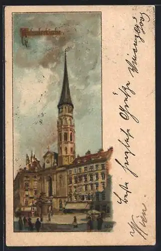 Künstler-AK Wien I, Michaelerkirche