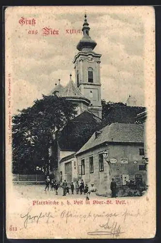 AK Wien, Ober-St. Veit, Pfarrkirche z. h. Veit