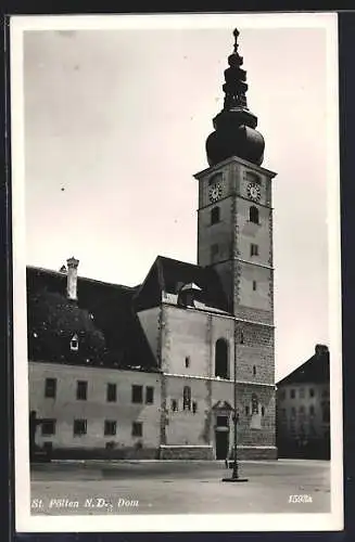 AK St. Pölten, Strassenpartie am Dom