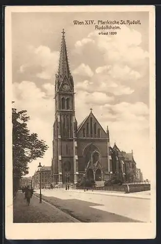 AK Wien XIV, Pfarrkirche St. Rudolf, Rudolfsheim