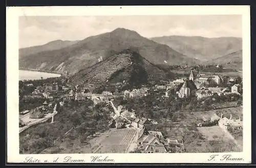 AK Spitz a. d. Donau, Blick auf den Ort in der Wachau