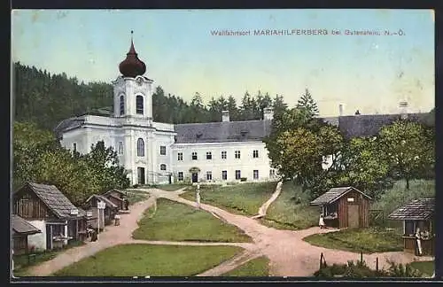 AK Gutenstein, Blick auf die Wallfahrtskirche Mariahilferberg