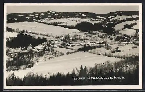 AK Tauchen bei Mönichkirchen, Ortsansicht im Winter