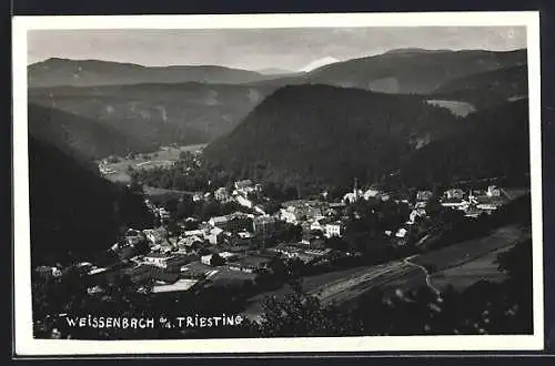 AK Weissenbach a. d. Triesting, Ortsansicht mit Umgebung aus der Vogelschau