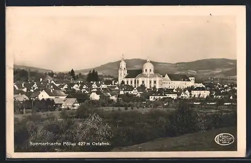 AK Pöllau /Oststmk., Teilansicht mit Stift