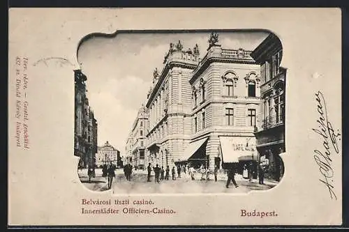 AK Budapest, Innerstädter Officiers-Casino mit Café