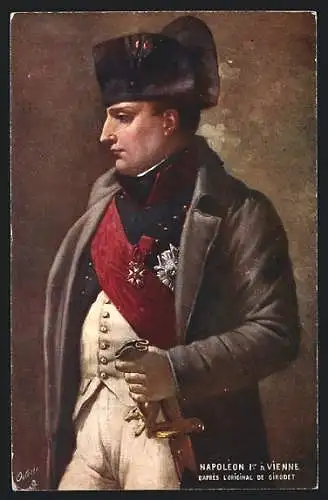 AK Napoleon I. á Vienne, Portrait in Uniform