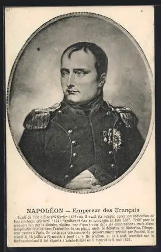 AK Waterloo, Napoleon Emperor of the French