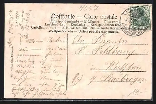 AK Fürstenau i. H., Haus Lonne, Hohes Tor, Eingang zum Schloss, im Passepartout