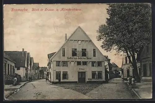 AK Bramsche, Blick in Grosse- und Münsterstrasse