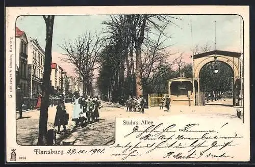 AK Flensburg, Strasse Stuhrs Allee