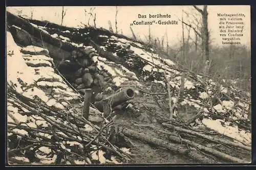 AK das berühmte Conflans-Geschütz, französische Artillerie