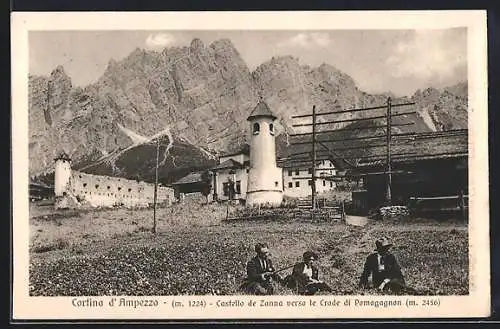 AK Cortina d`Ampezzo, Castello de Zanna verso le Crode di Pomagagnon