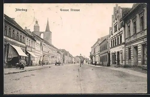 AK Jüterbog, Blick in die Grosse Strasse