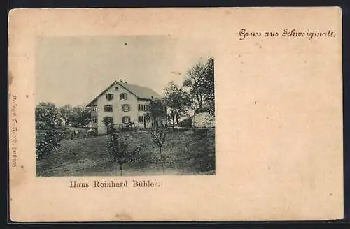 AK Schweigmatt, Hotel Haus Reinhard Bühler, Aussenansicht